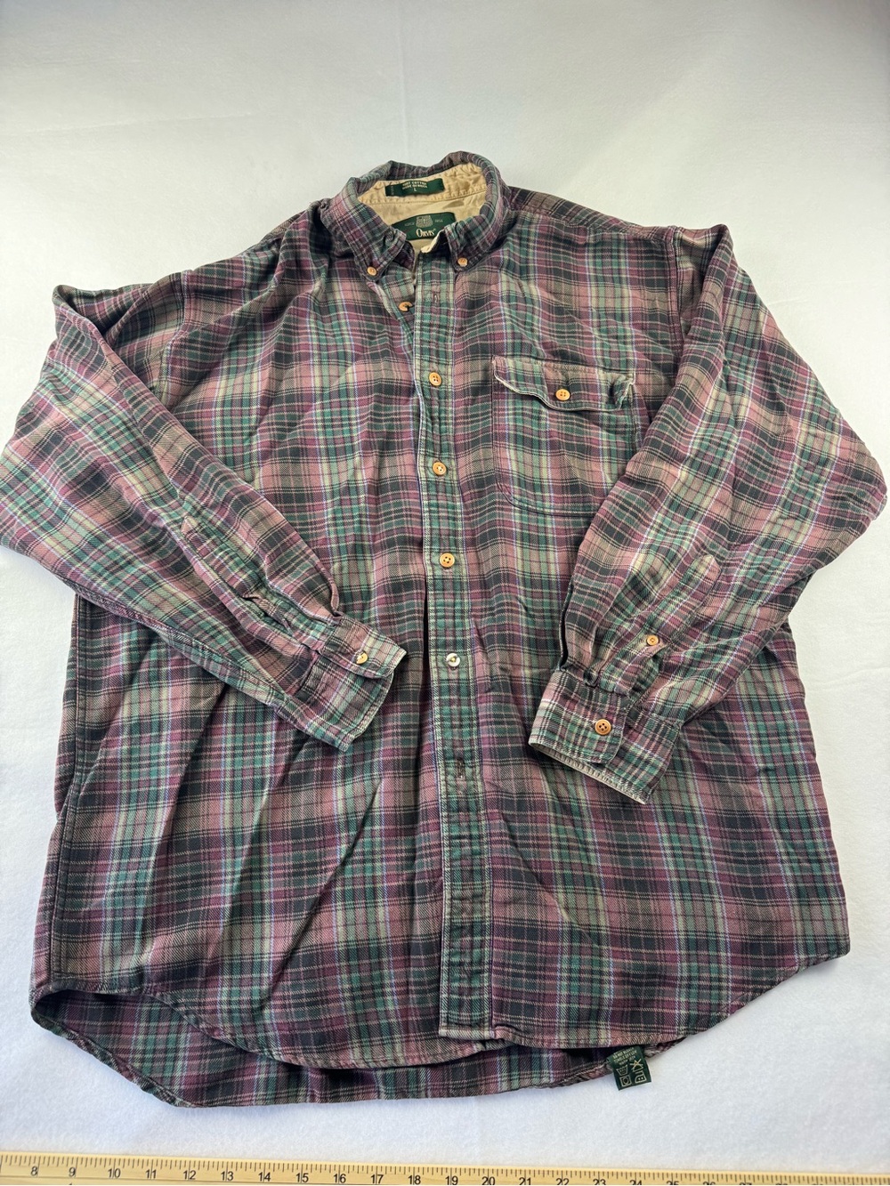 Vintage Orvis 90s Plaid Flannel Long Sleeve Outdoors Grunge Cotton Classic Mens